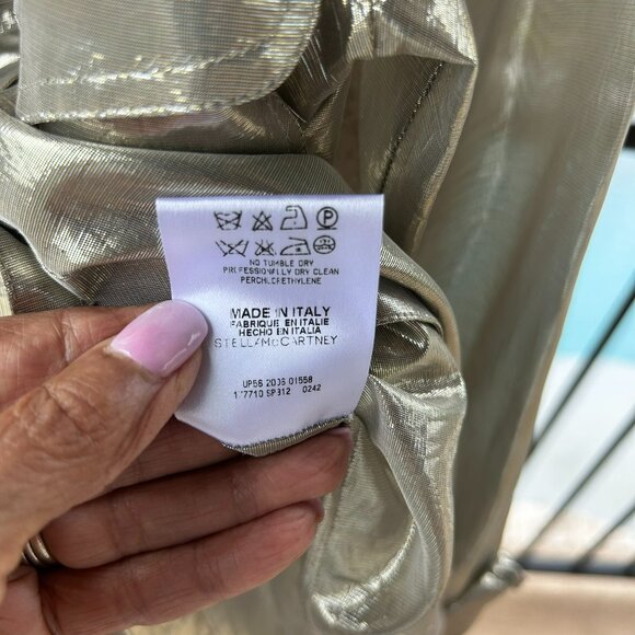 Stella McCartney Metallic Silk Blend Blouse – Size 42 - Picture 11 of 11